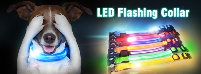 Κολάρο Σκύλου με Φωτισμό Led - Large 45cm-52cm Κόκκινο
